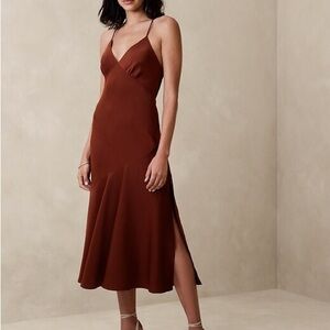 Banana Republic Copper Midi Dress Sexy Semiformal